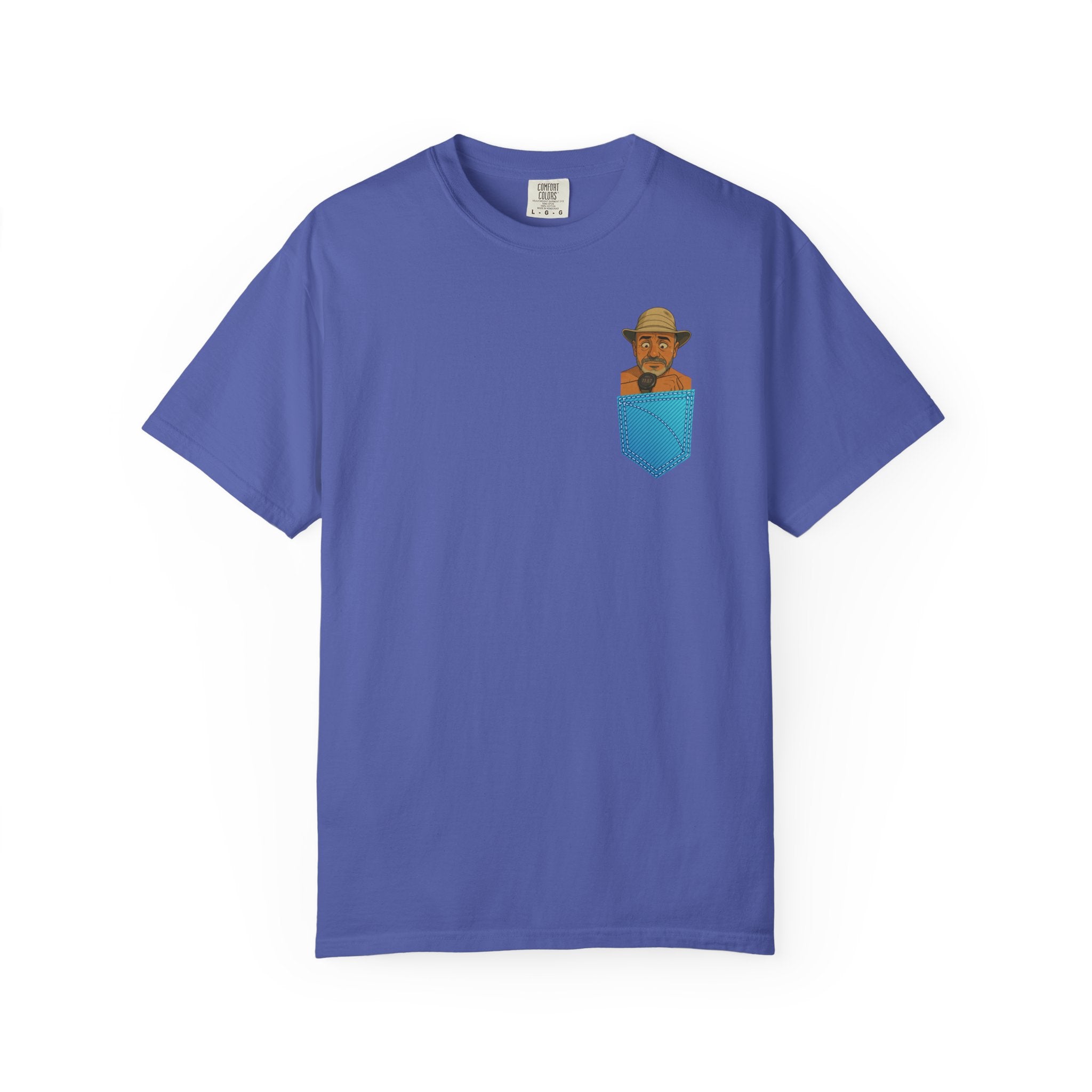 Pocket Graphic T-Shirt — Retro Explorer Watch Illustration & Quote