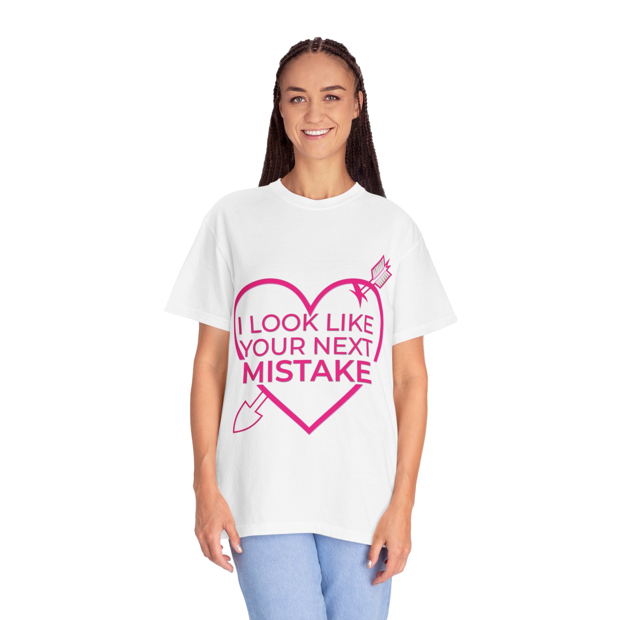 I Look Like Your Next Mistake T-shirt | Heart Arrow Lip Graphic