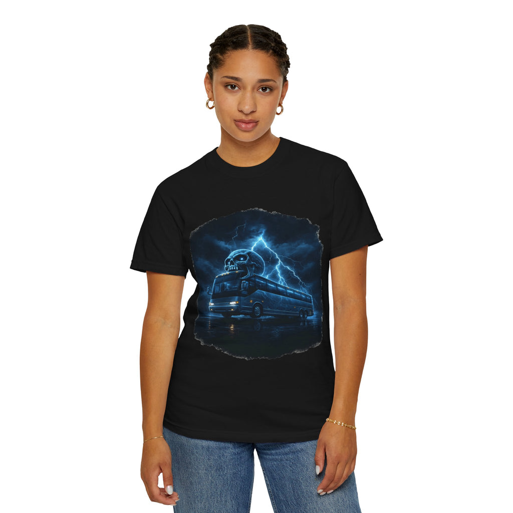 Ghost Train T-Shirt — Haunted Night Bus Graphic Tee