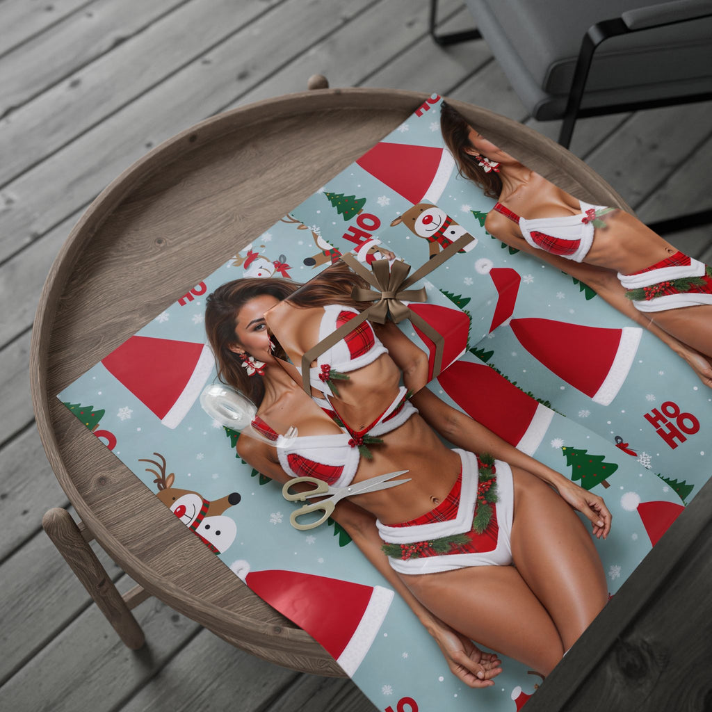 Holiday Portrait Pattern Wrapping Paper | Christmas Photo Repeat