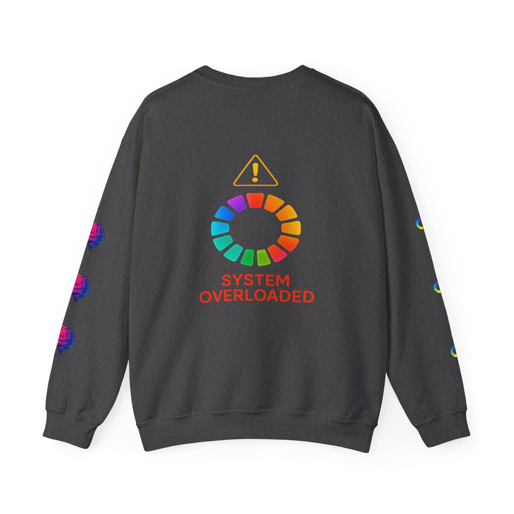 System Overloaded loading wheel, Sweatshirt | Professional brain graphic sweatshirt