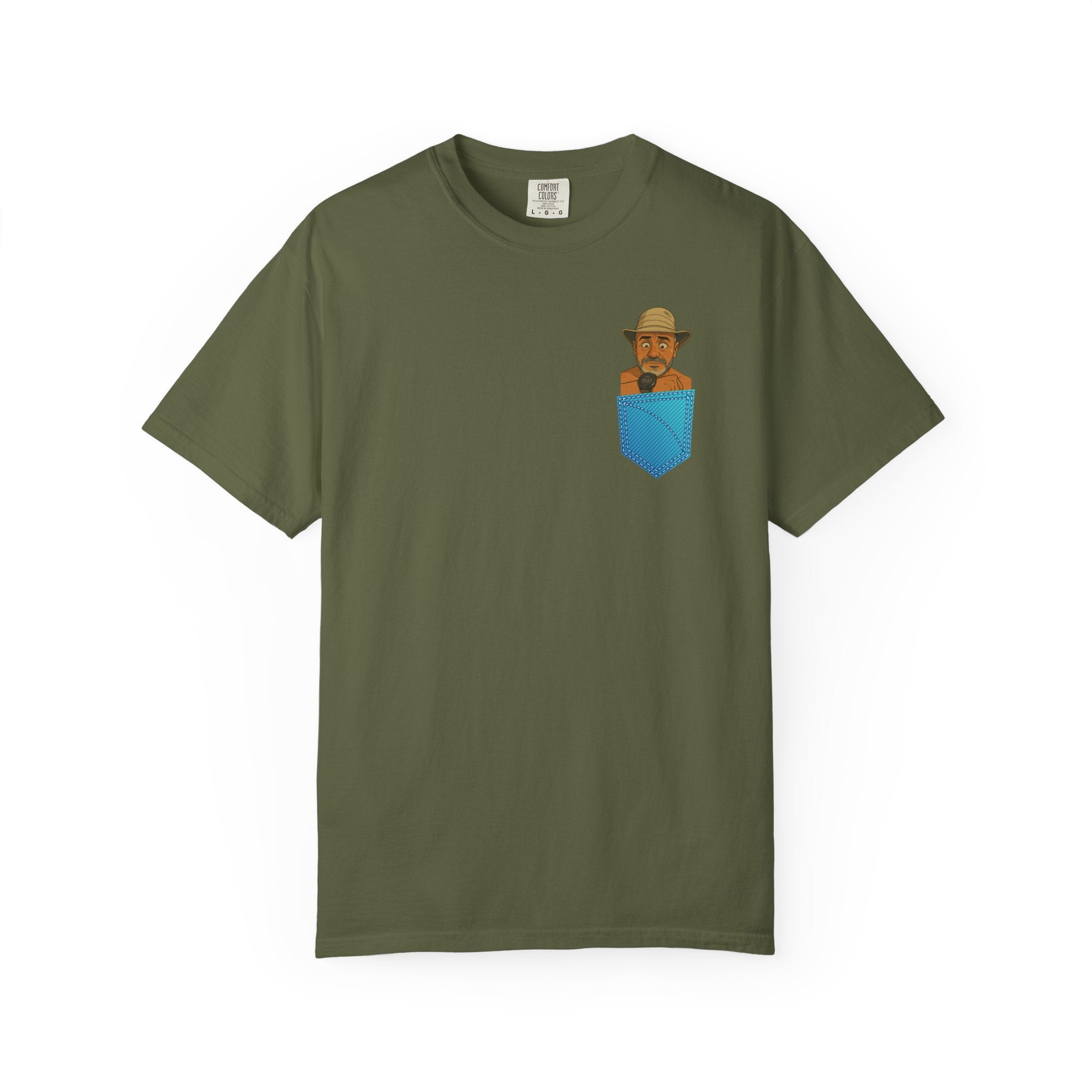Pocket Graphic T-Shirt — Retro Explorer Watch Illustration & Quote