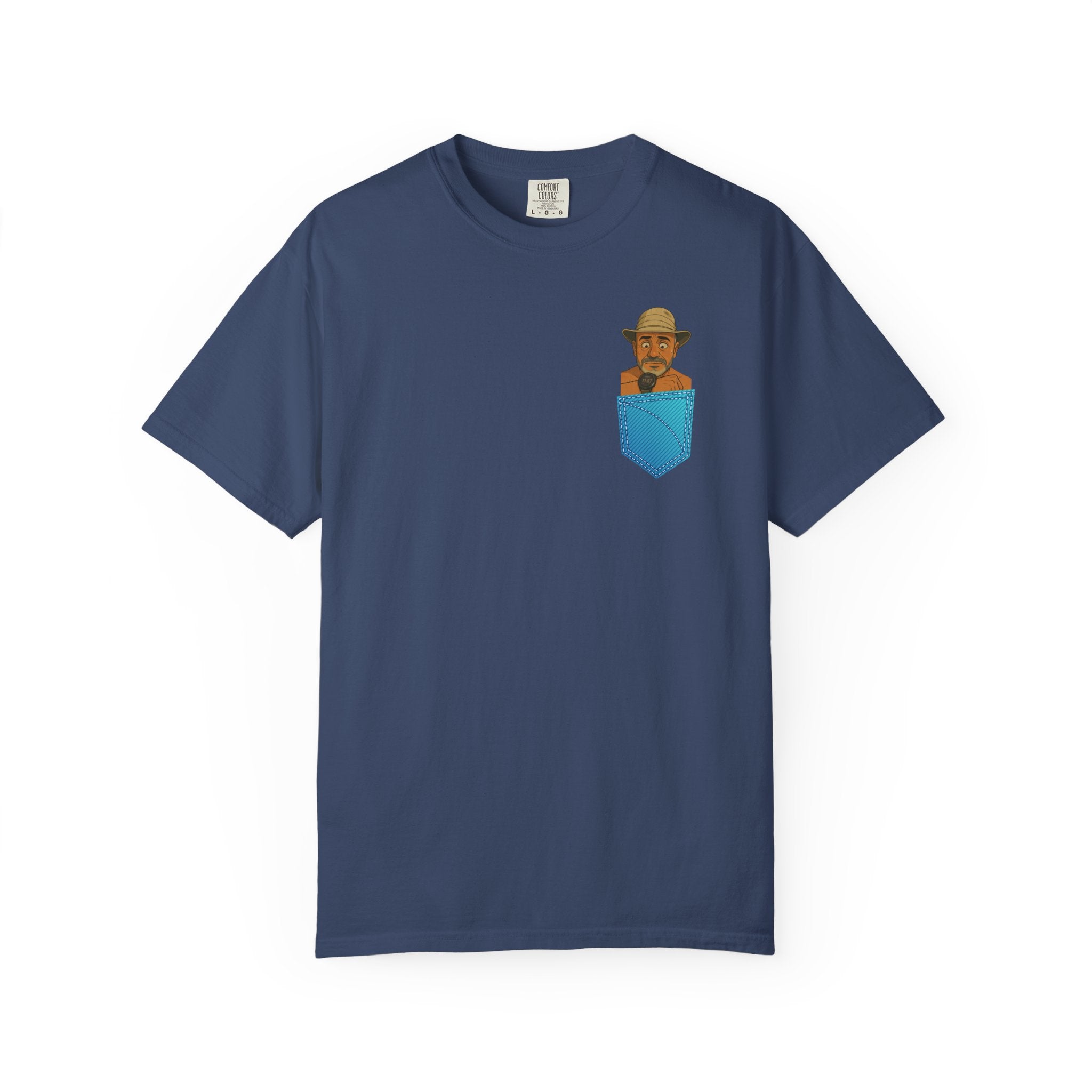 Pocket Graphic T-Shirt — Retro Explorer Watch Illustration & Quote