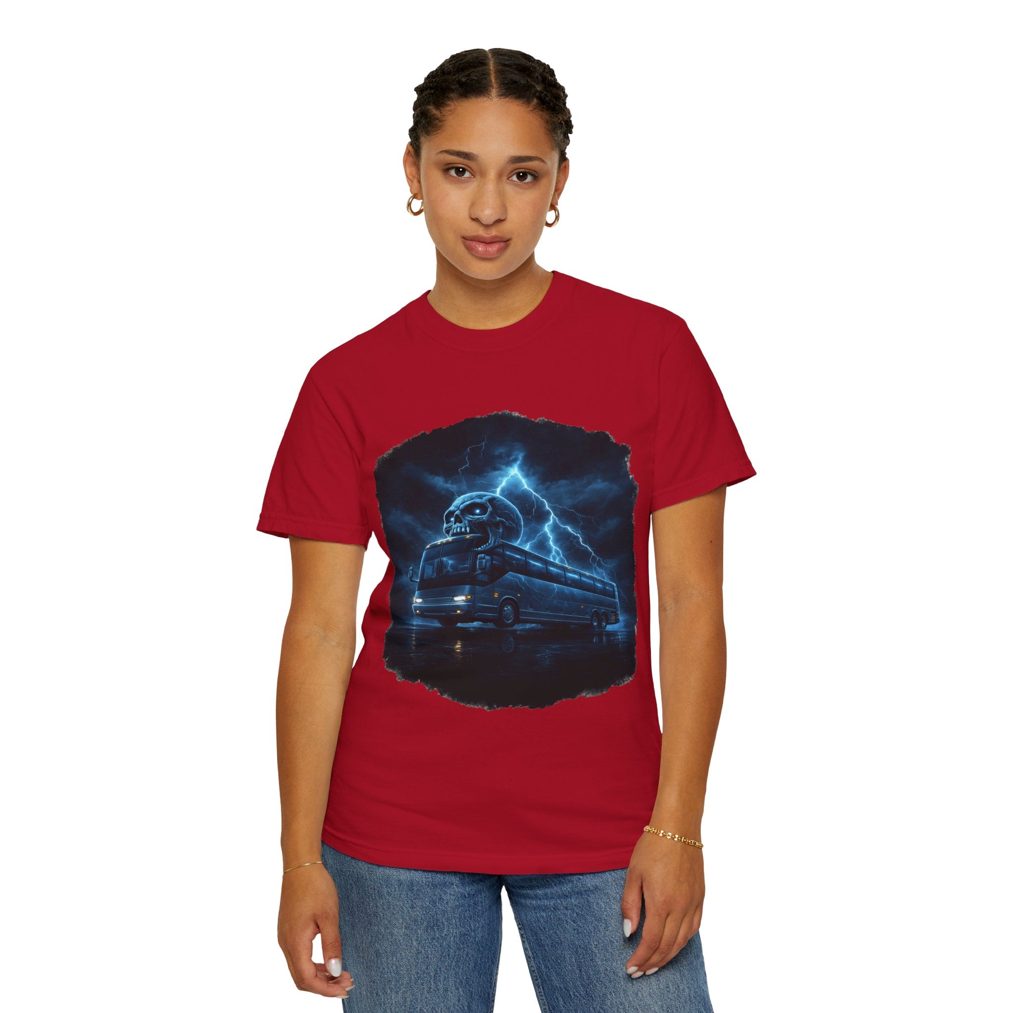 Ghost Train T-Shirt — Haunted Night Bus Graphic Tee