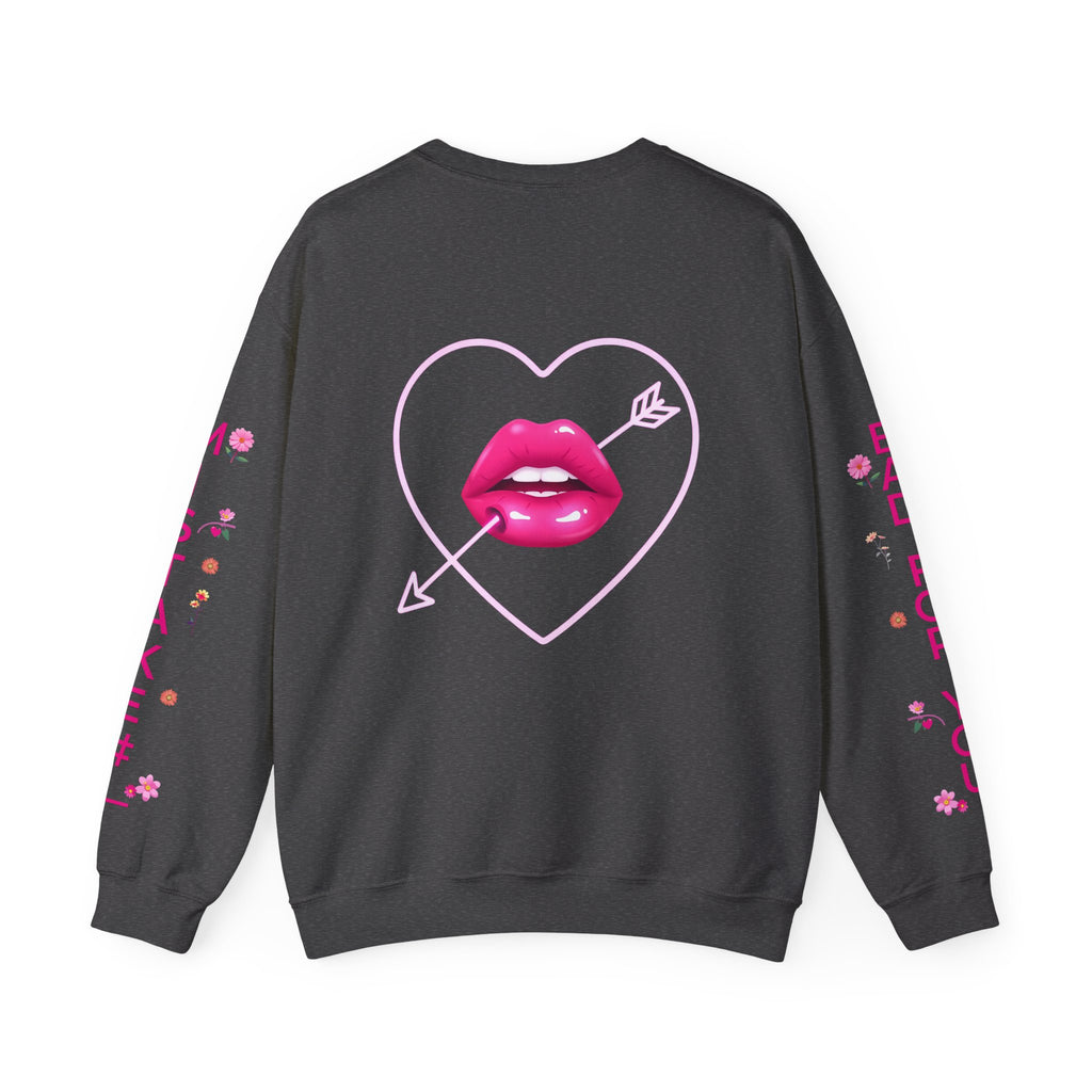 I Look Like Your Next Mistake sweatshirt | Heart Arrow Lip Design