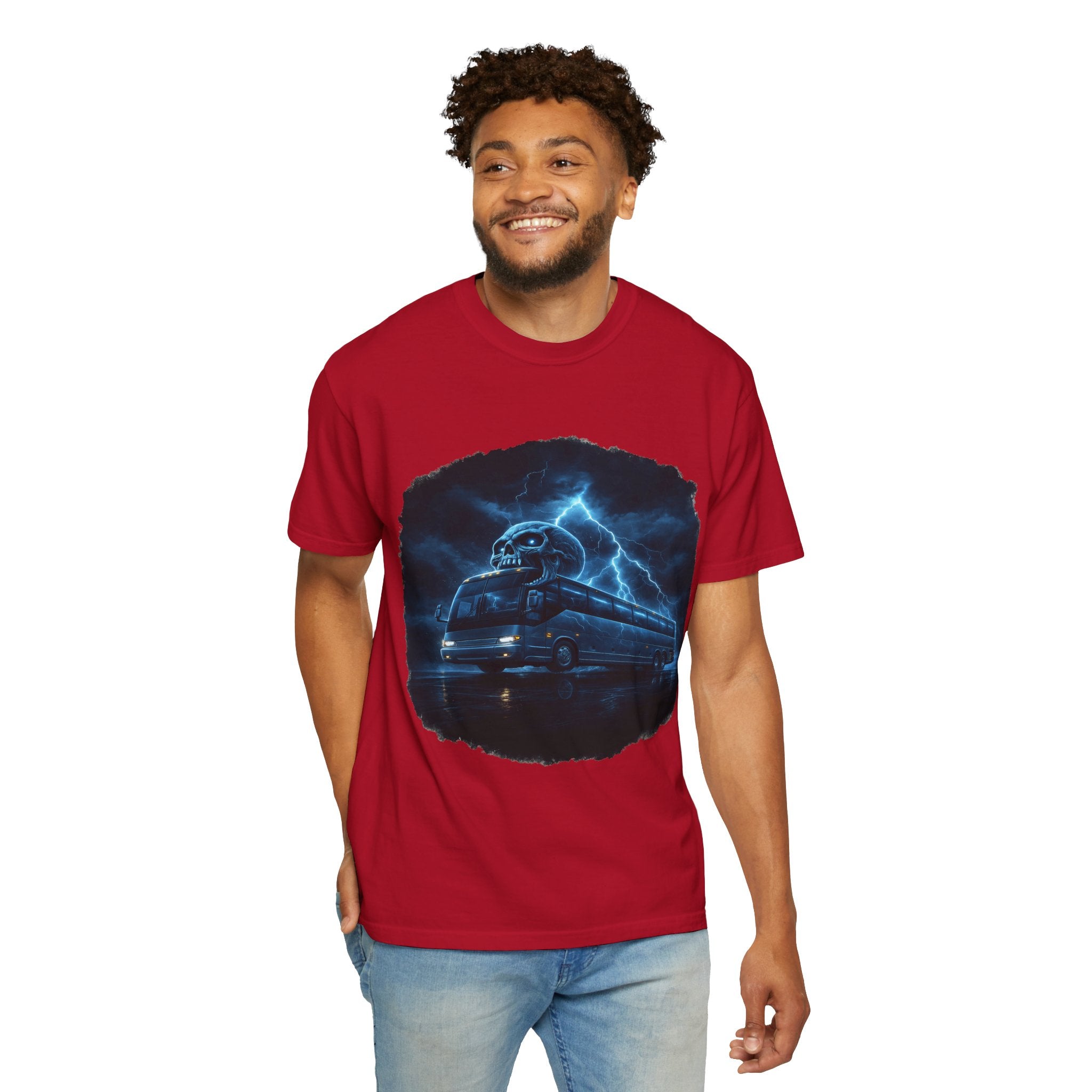 Ghost Train T-Shirt — Haunted Night Bus Graphic Tee