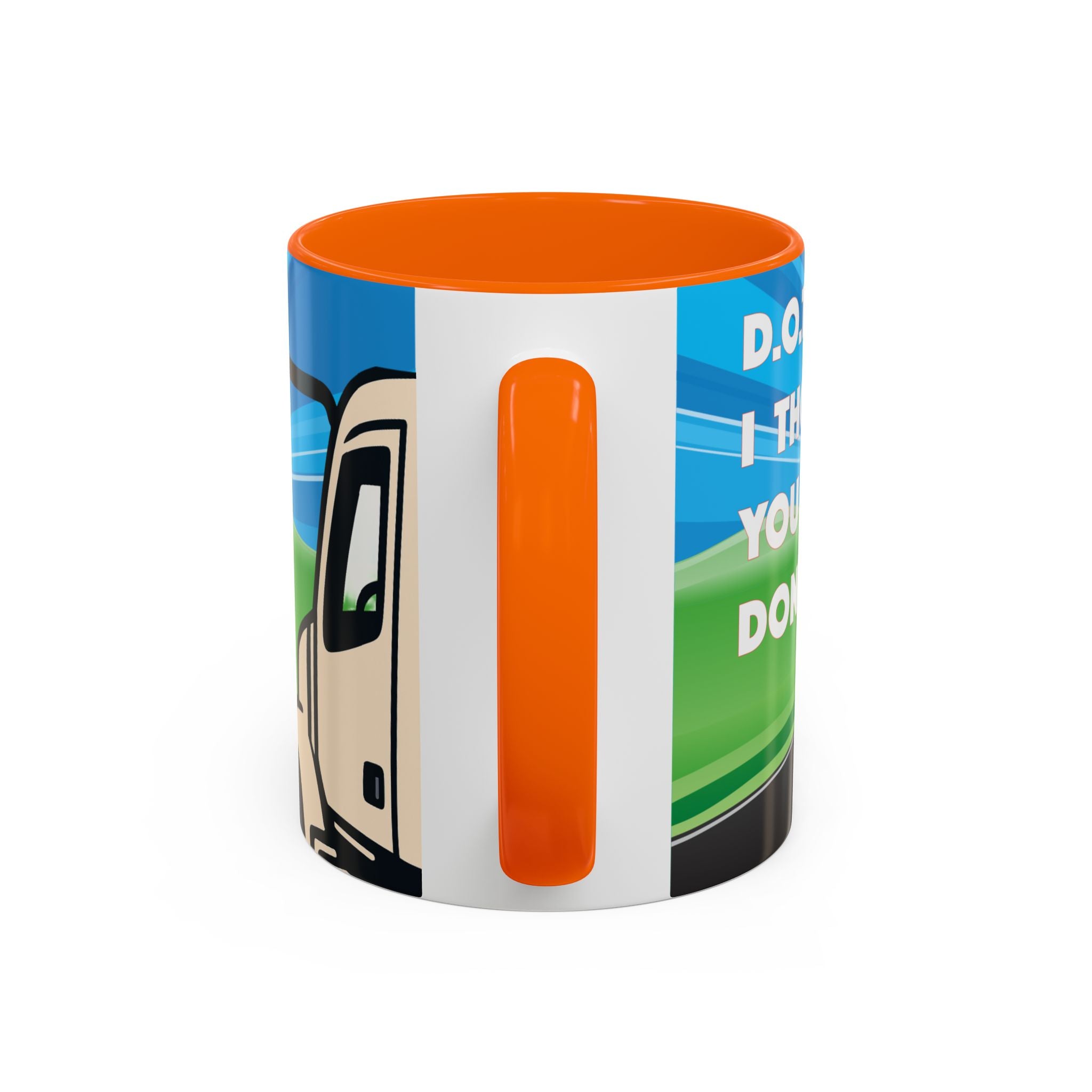 State Trooper Highway Scene Mug | Accent Coffee Mug 11oz 15oz