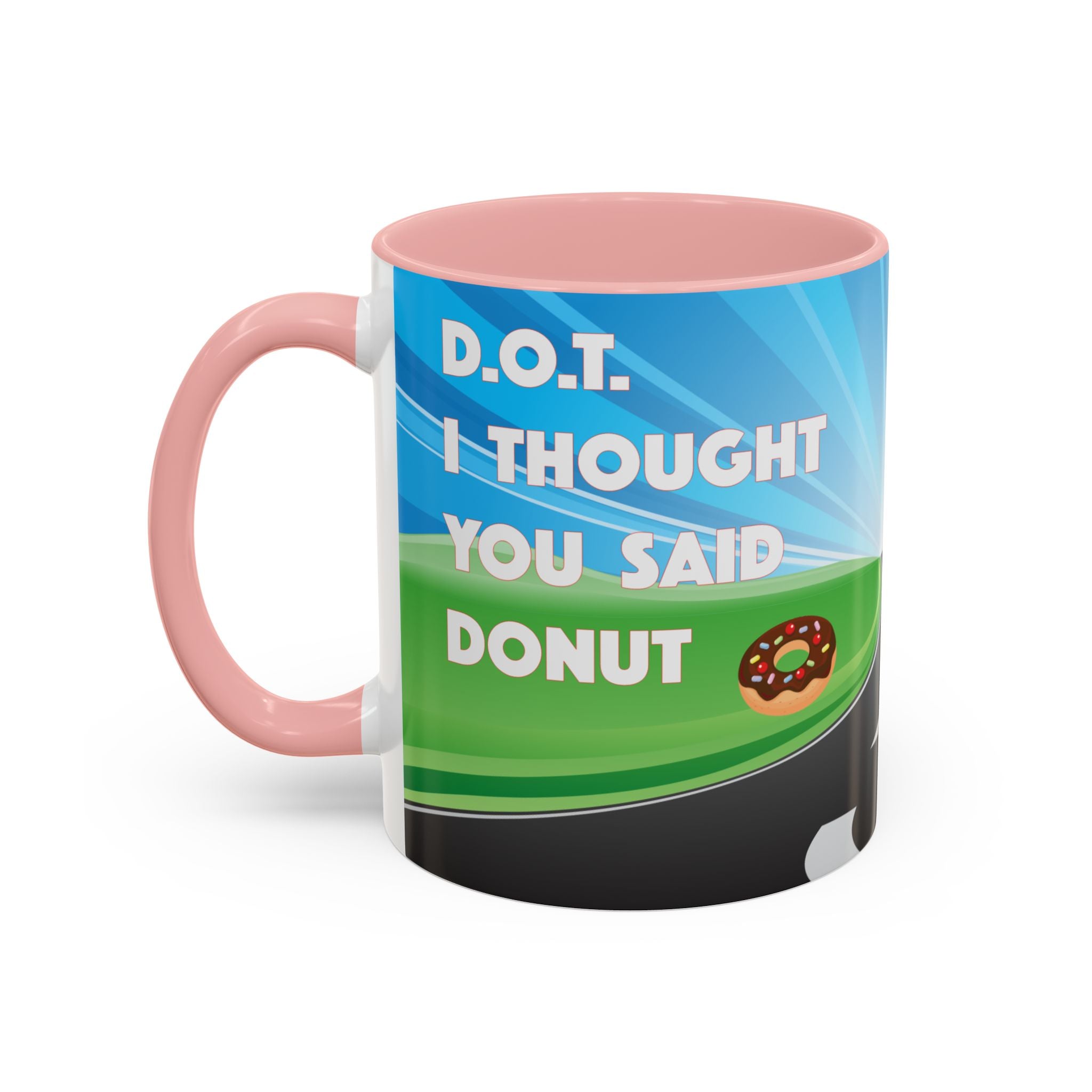 State Trooper Highway Scene Mug | Accent Coffee Mug 11oz 15oz