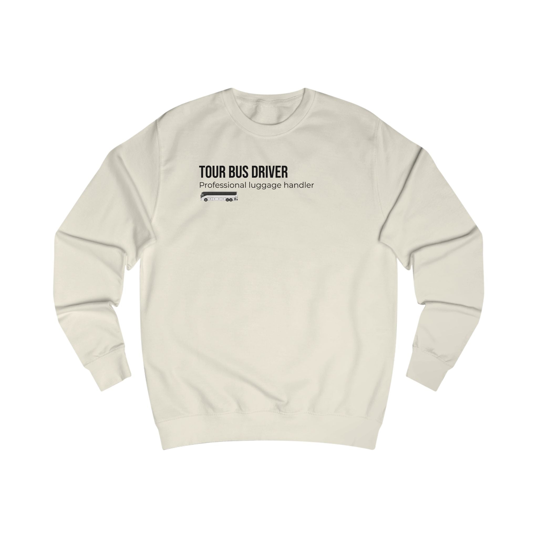 Tour Bus Driver Sweatshirt — "Luggage Tetris Champion" Graphic Crewneck