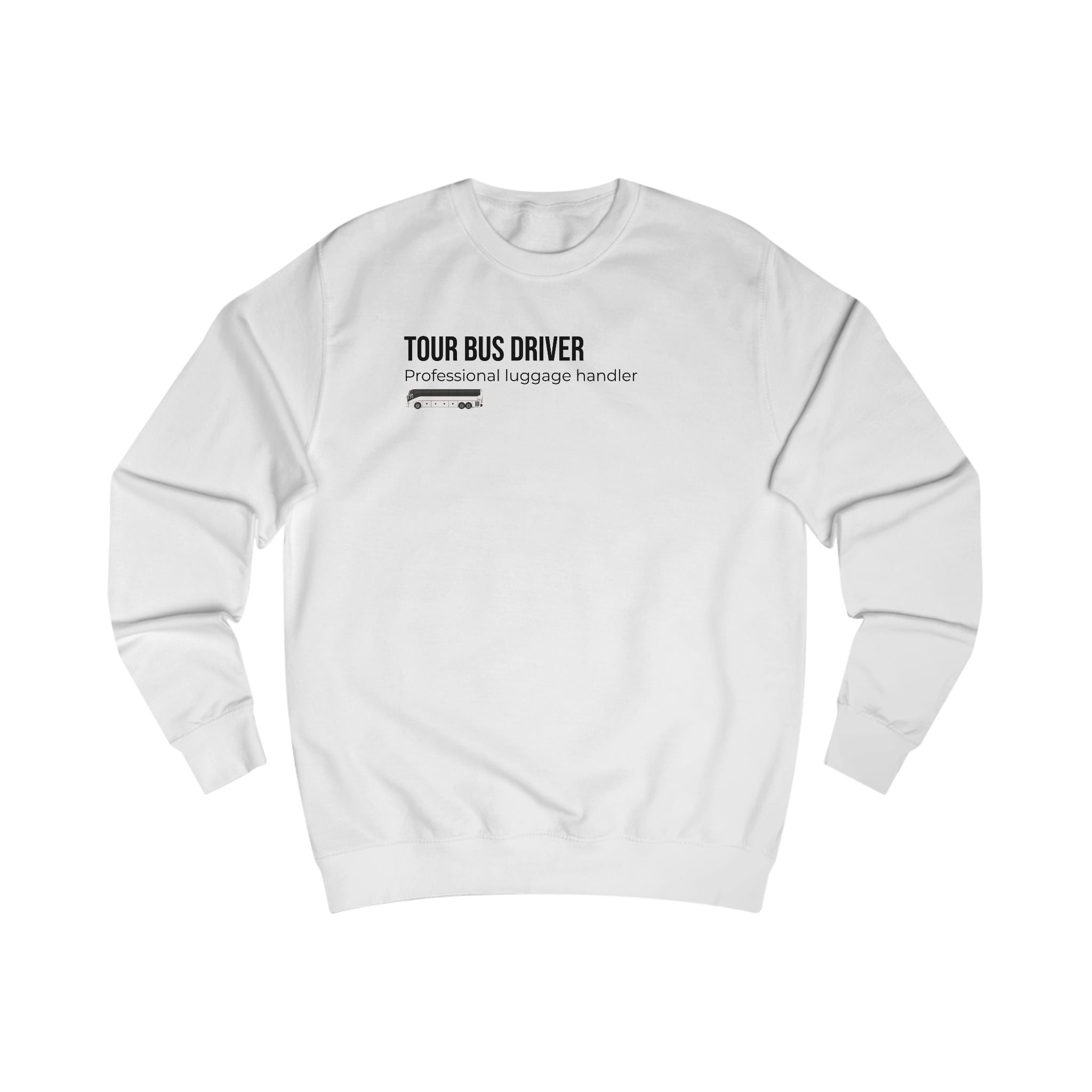 Tour Bus Driver Sweatshirt — "Luggage Tetris Champion" Graphic Crewneck