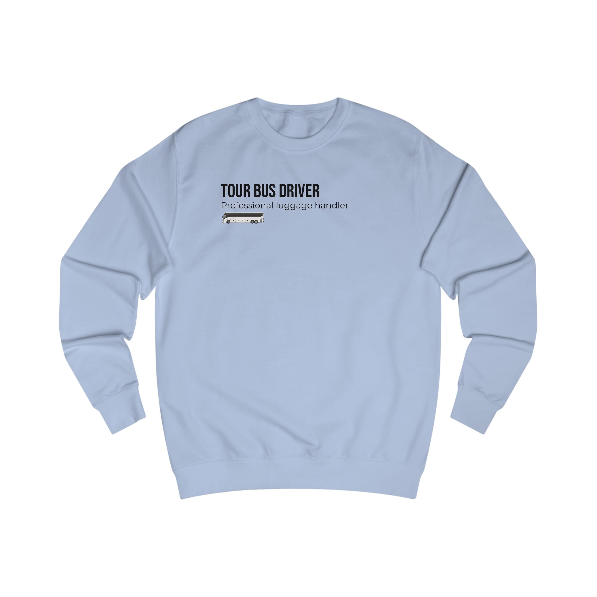 Tour Bus Driver Sweatshirt — "Luggage Tetris Champion" Graphic Crewneck
