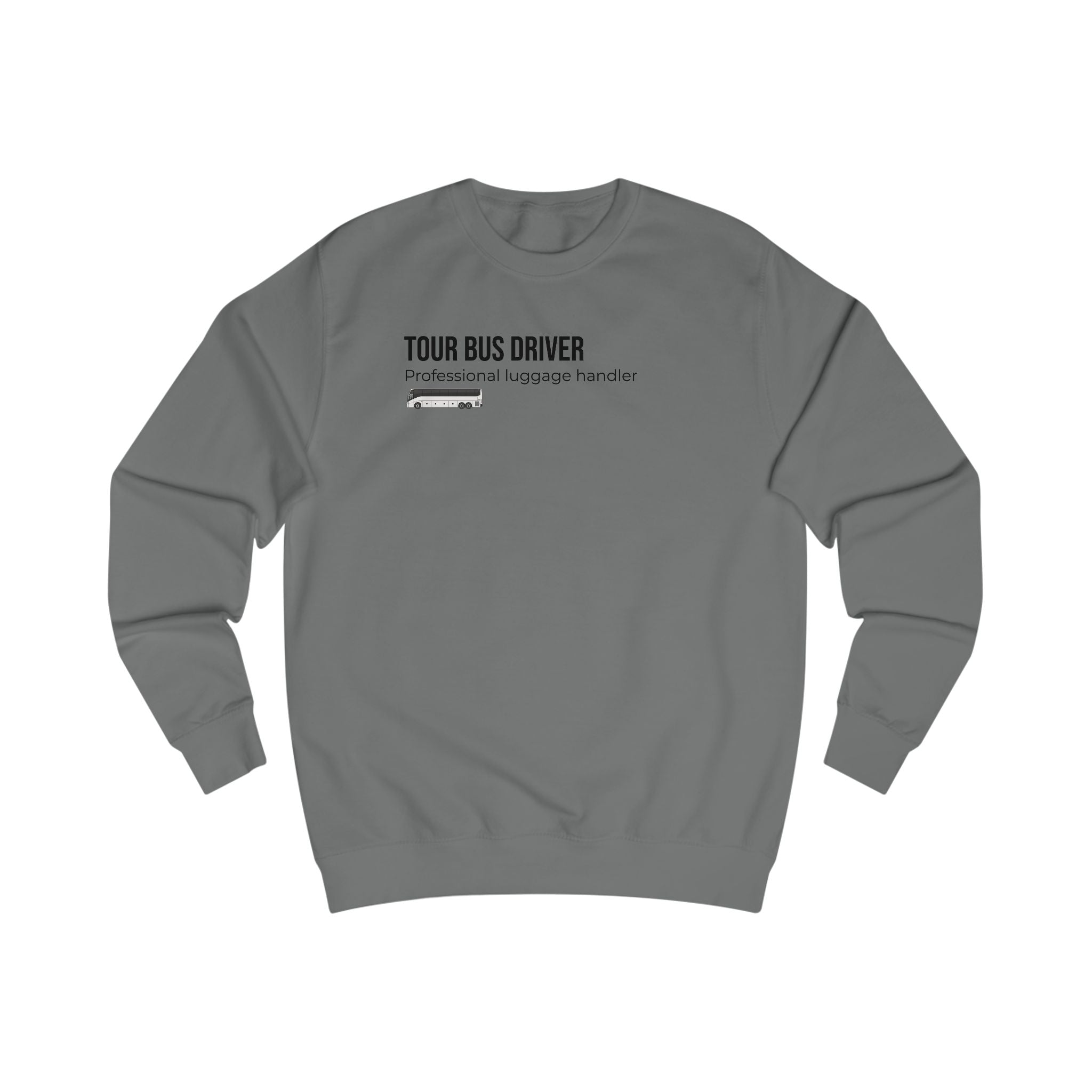 Tour Bus Driver Sweatshirt — "Luggage Tetris Champion" Graphic Crewneck