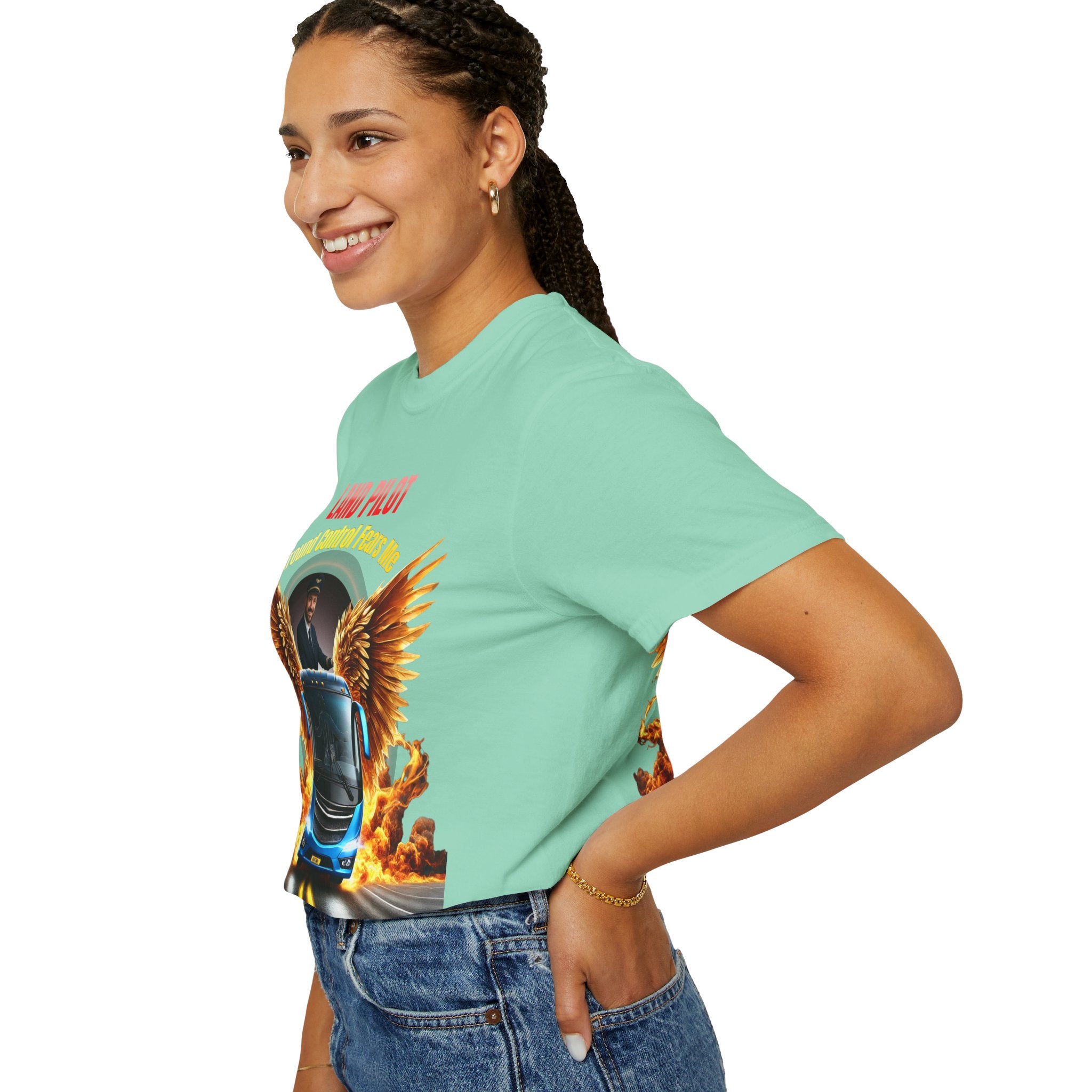 Bus Driver T-Shirt — "Land Pilot" & "If the wheels are down, I'm around" Graphic Tee