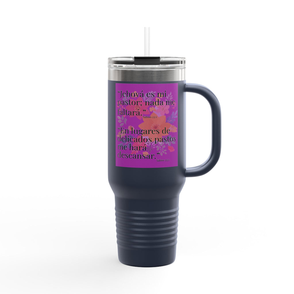 Spanish Psalm Scripture Travel Mug | 40oz Insulated Tumbler