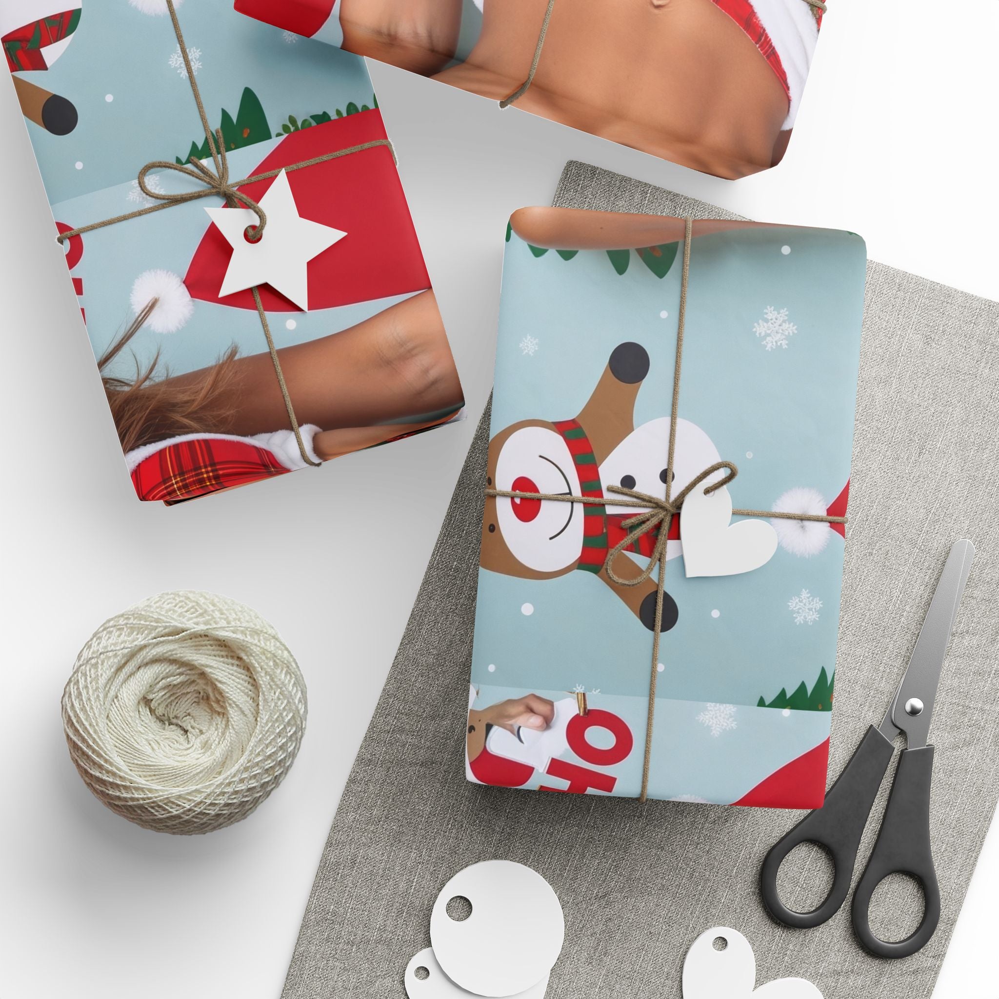 Holiday Portrait Pattern Wrapping Paper | Christmas Photo Repeat