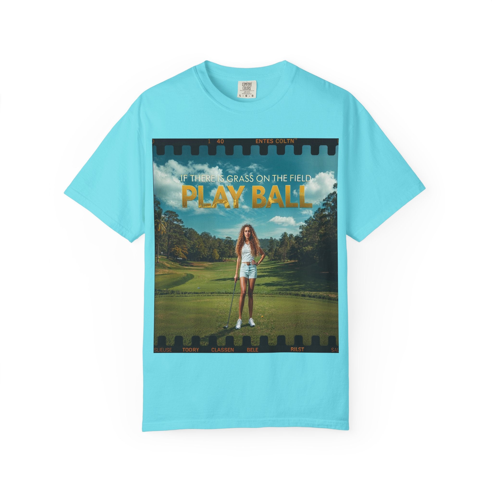 Play Ball golf scene T-shirt | retro golf course photo tee