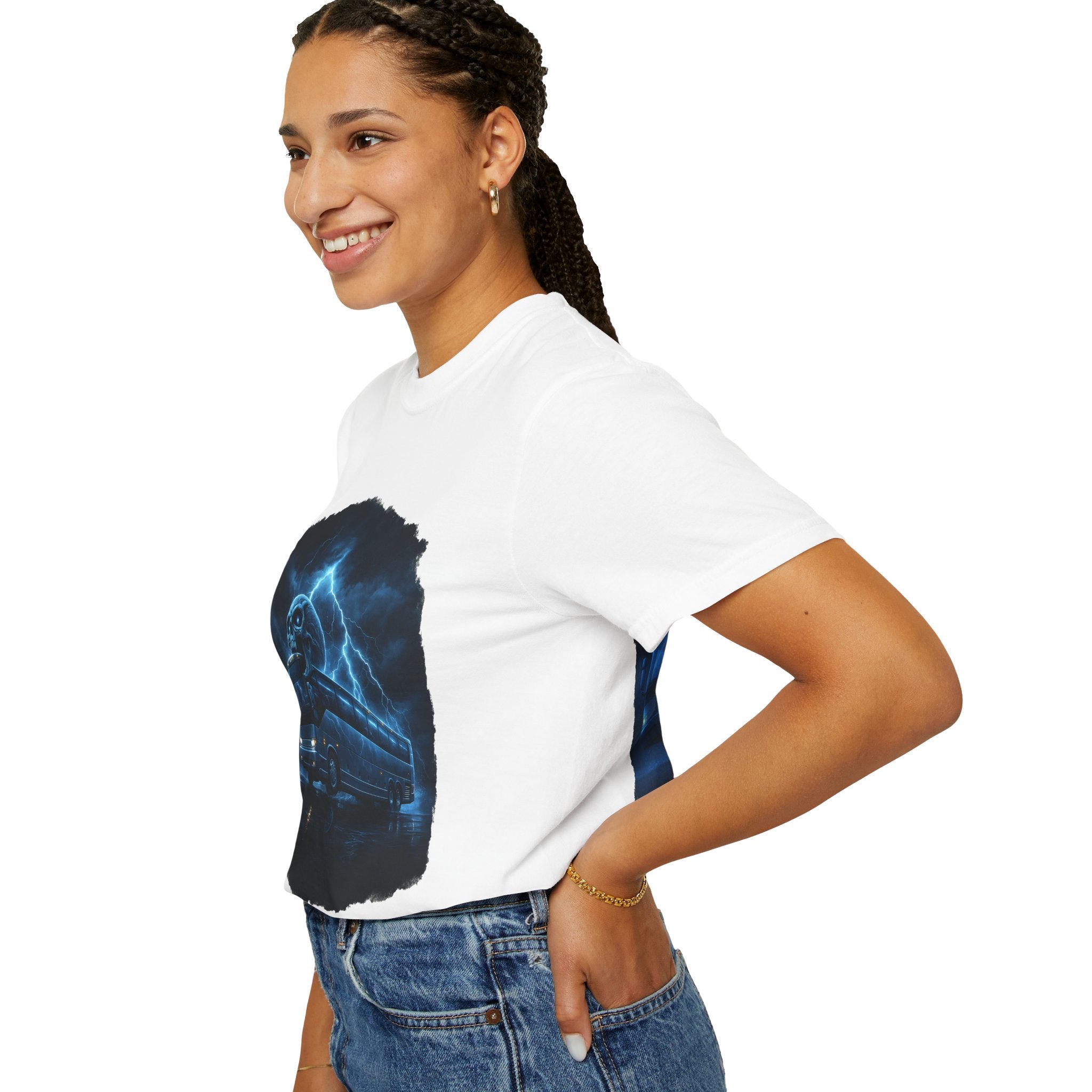 Ghost Train T-Shirt — Haunted Night Bus Graphic Tee