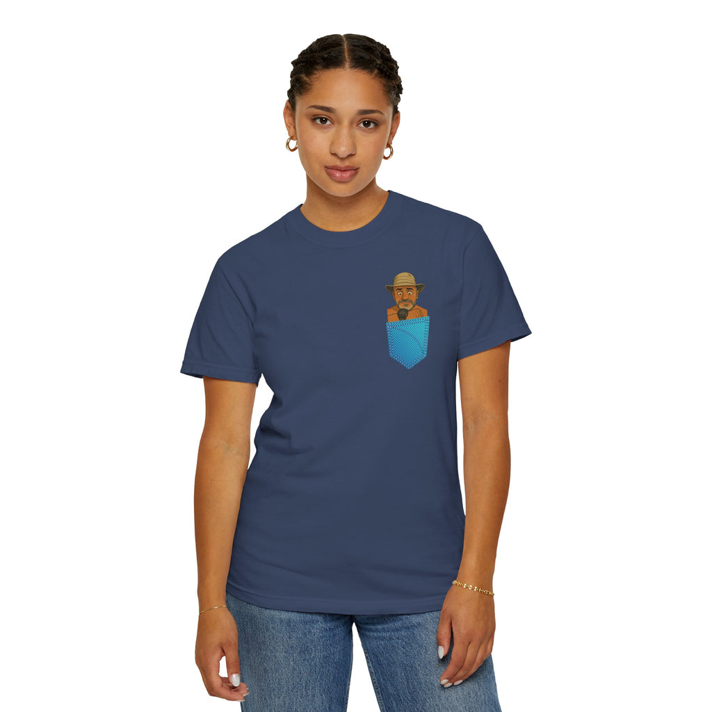 Pocket Graphic T-Shirt — Retro Explorer Watch Illustration & Quote