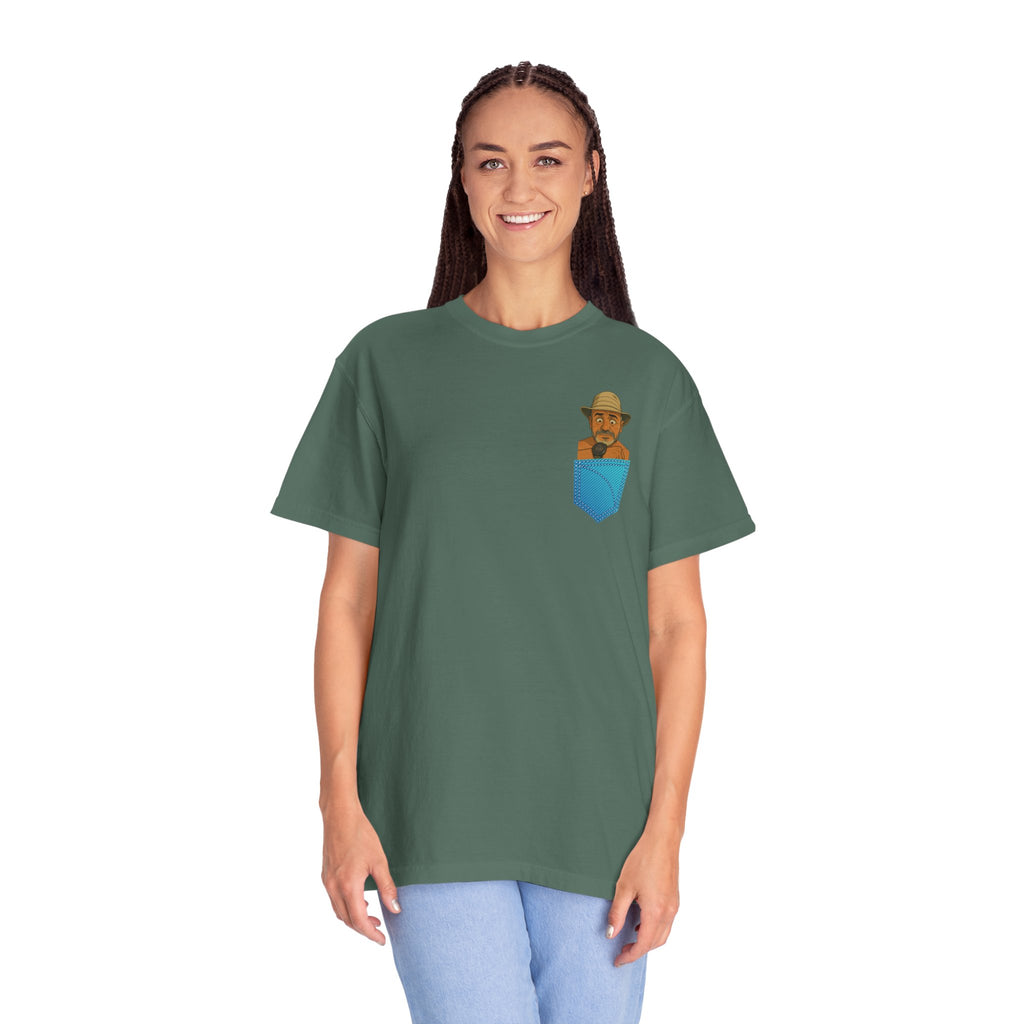 Pocket Graphic T-Shirt — Retro Explorer Watch Illustration & Quote