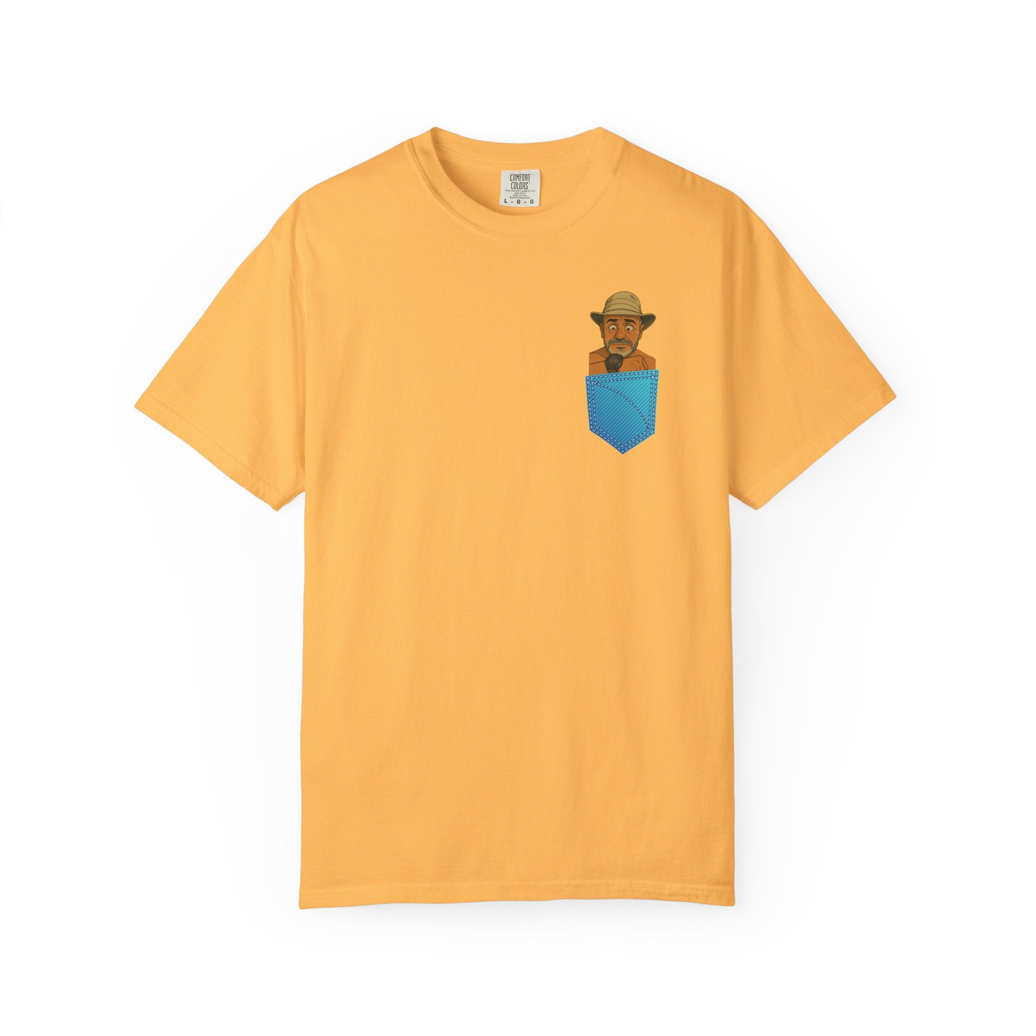 Pocket Graphic T-Shirt — Retro Explorer Watch Illustration & Quote